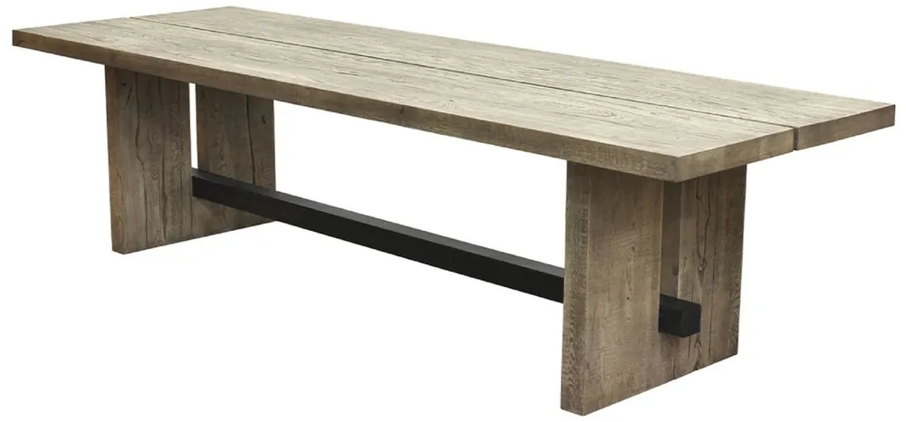 Beliebt Casa Padrino tavolo da pranzo in legno massello stile country grigio / nero - Varie Dimensioni - Tavolo da cucina in legno di quercia - Mobili sala da pranzo in legno massello stile country