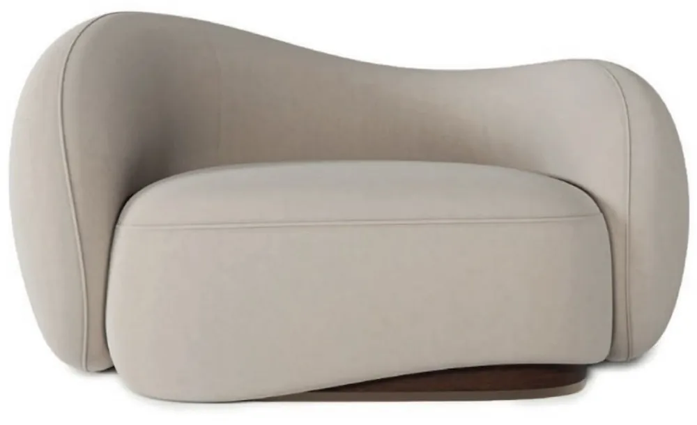 Heißes Angebot Casa Padrino poltrona di lusso in velluto lato sinistro grigio / marrone scuro / ottone 110 x 105 x A. 78 cm - Poltrona da soggiorno - Poltrona dell'hotel - Mobili da soggiorno - Mobili di lusso