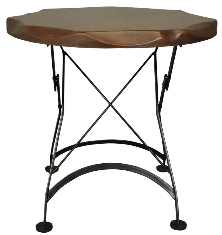 Casa Padrino tavolo da pranzo da giardino Art Nouveau marrone / nero - Varie Dimensioni - Tavolo da giardino pieghevole in metallo con piano in legno massiccio - Mobili per ristorazione e giardino Preiswert