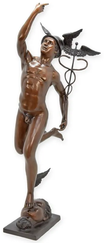 Casa Padrino scultura decorativa in bronzo XXL di lusso dio bronzo / grigio 58 x A. 160 cm - Grande figura in bronzo XXL - Decorazione del soggiorno - Decorazione del giardino Ausverkauf