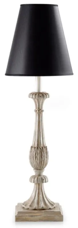 Rabatt Casa Padrino lampada da tavolo barocco di lusso grigio antico / nero Ø 15 x A. 64 cm - Magnifica lampada da scrivania in stile barocco con paralume - Qualità di lusso - Fatto in Italia
