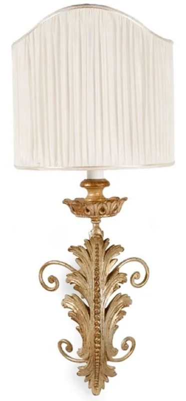Jetzt Bestellen Casa Padrino lampada da parete barocco di lusso argento antico / marrone / bianco 17 x 17 x A. 43 cm - Magnifica lampada da parete stile barocco - Luci barocche - Fatto in Italia