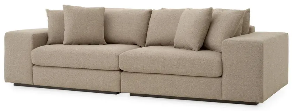 Casa Padrino divano di lusso con cuscini grigio / nero 280 x 120 x A. 90 cm - Divano soggiorno - Divano hotel - Mobili soggiorno - Mobili hotel - Mobili di lusso - Qualità di lusso Preisknaller