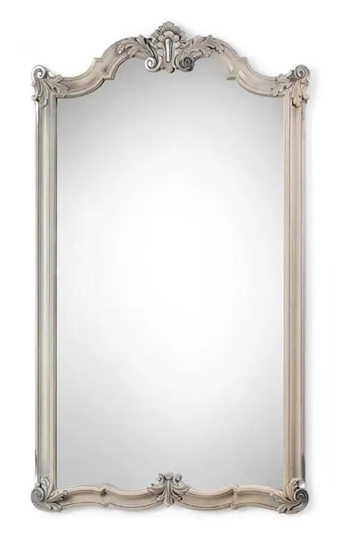 Casa Padrino specchio barocco di lusso in legno massello beige antico / argento - Magnifico specchio da parete in stile barocco - Mobili di lusso in stile barocco - Fatto in Italia Angebot