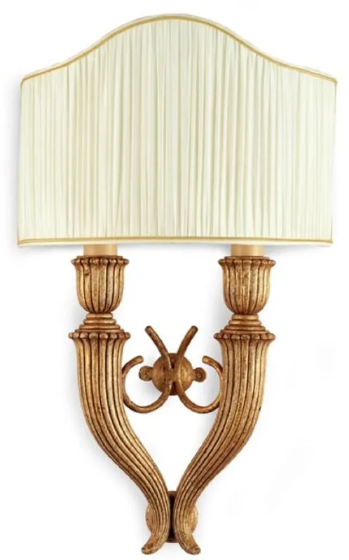 Meistverkauft Casa Padrino lampada da parete doppia barocco di lusso oro antico / crema oro 29 x 15 x A. 47 cm - Magnifica lampada da parete stile barocco - Luci barocche - Qualità di lusso - Fatto in Italia