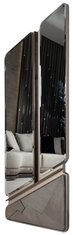 Ausverkauf Casa Padrino specchio da parete di lusso marrone scuro / bronzo 50,6 x 7 x A. 140,3 cm - Specchio soggiorno - Specchio hotel - Mobili soggiorno - Mobili hotel - Mobili di lusso - Interni di lusso