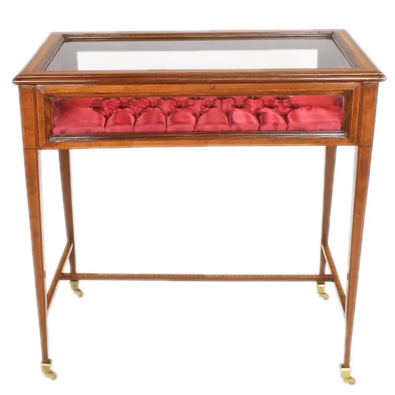 Sichere Zahlung Casa Padrino vetrina barocco marrone / bordeaux rosso / ottone - Vetrina in legno massello fatta a mano con coperchio incernierato e tessuto in velluto - Mobili barocchi