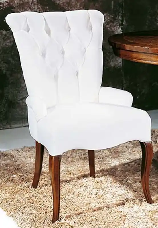 Zertifiziert Casa Padrino sedia da pranzo barocco di lusso con braccioli bianco / marrone scuro - Sedia in stile barocco fatta a mano - Mobili sala da pranzo barocchi - Qualità di lusso - Fatto in Italia