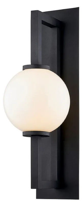 Neu Casa Padrino lampada da parete di lusso nero / bianco 20,32 x 26,67 x A. 60,96 cm - Lampada da parete in metallo con paralume rotondo in vetro - Luci di lusso - Interni di lusso