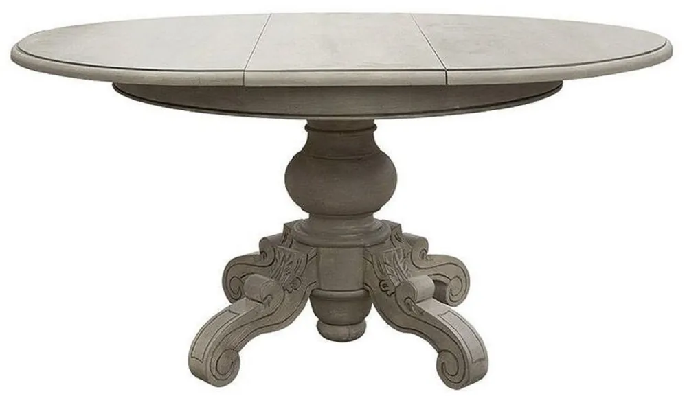 Billig Casa Padrino tavolo da pranzo allungabile in stile country di lusso grigio Ø 120-160 cm