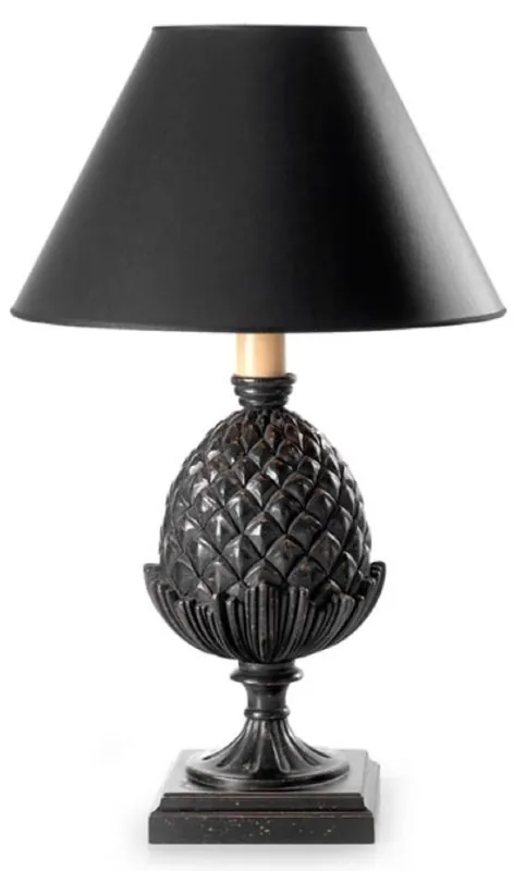Top-Angebot Casa Padrino lampada da tavolo barocco di lusso nero antico / nero Ø 21 x A. 48,5 cm