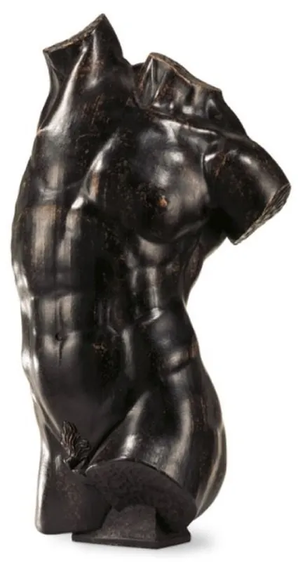 Casa Padrino torso decorativo di lusso nero antico A. 63 cm - Fatto in Italia Echt