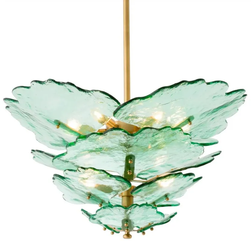 Abverkauf Casa Padrino lampadario di lusso verde / ottone antico Ø 83 cm
