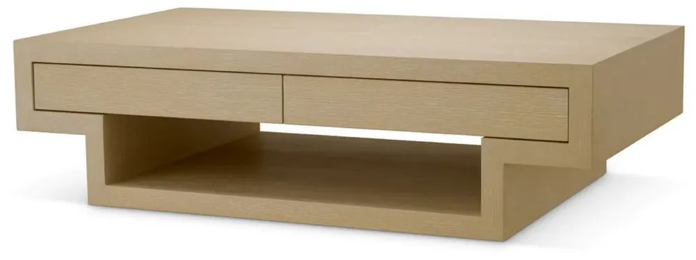 Casa Padrino tavolo da salotto di lusso con 4 cassetti beige 140 cm Preis Gesenkt