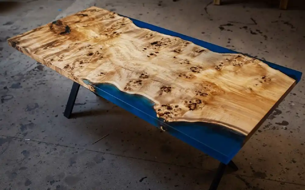 Casa Padrino tavolo da pranzo di lusso naturale / blu / nero 240 cm Abverkauf