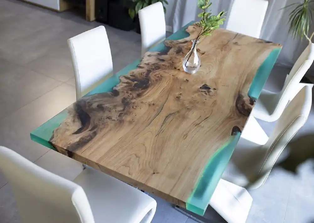 Casa Padrino tavolo da pranzo di lusso naturale / marrone / verde 200 cm Direkt Vom Hersteller