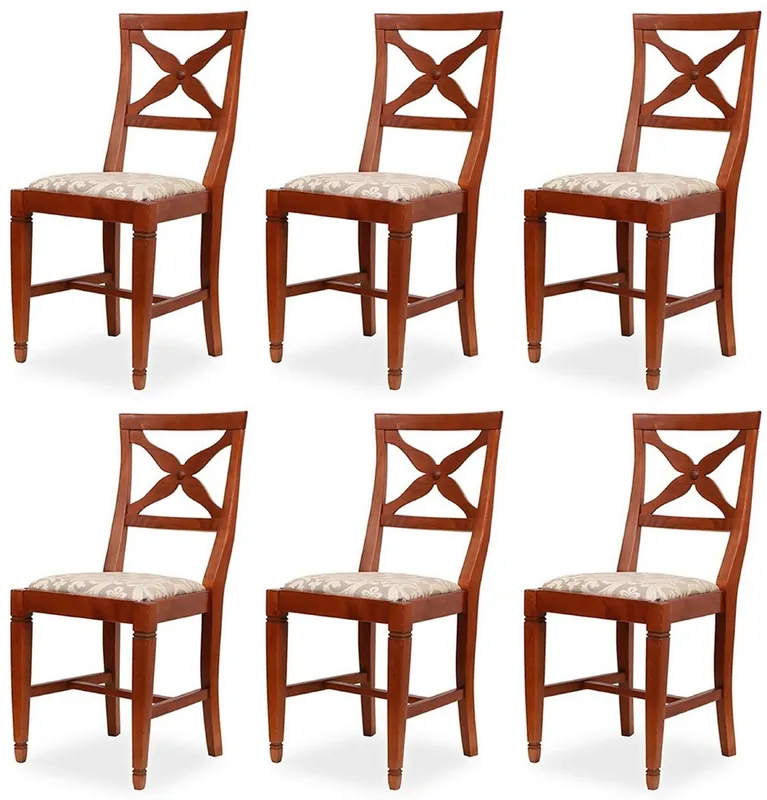 Preis Gesenkt Casa Padrino set di 6 sedie per sala da pranzo Biedermeier grigio / marrone