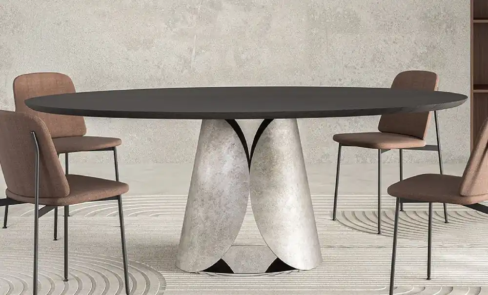 Casa Padrino Tavolo da Pranzo di Lusso Nero / Argento 200 cm - Fatto in Italia Ausverkauf