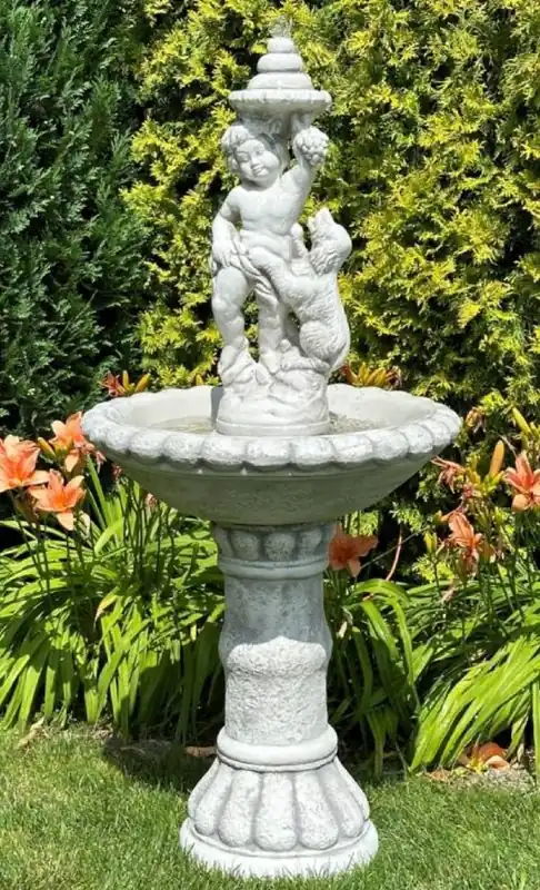Wochenendangebot Casa Padrino fontana barocco grigio Ø 63 x A. 137 cm