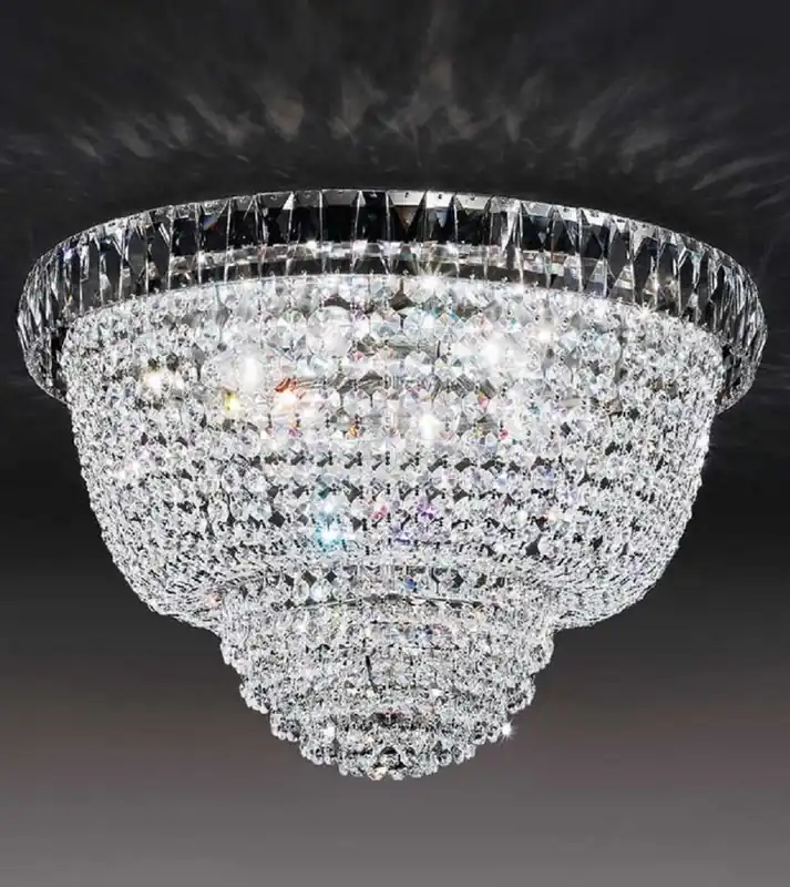 Meistverkauft Casa Padrino Lampada di Copertura Barocco di Lusso in Cristallo Ø 54 cm - Fatto in Italia