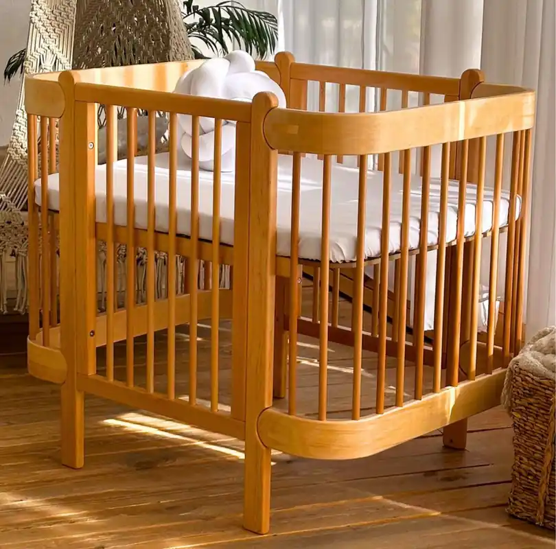 Casa Padrino Lettino per Bambini di Lusso in Legno Massello Naturale 95 cm Neu Im Sortiment