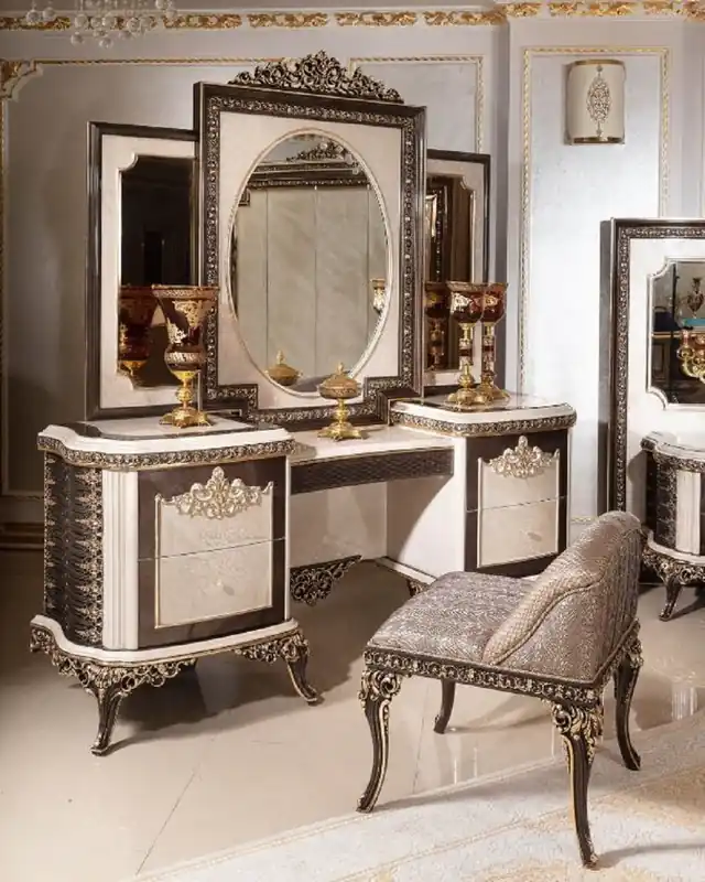 Casa Padrino tavolo da trucco barocco di lusso con specchio e sgabello Jetzt Kaufen