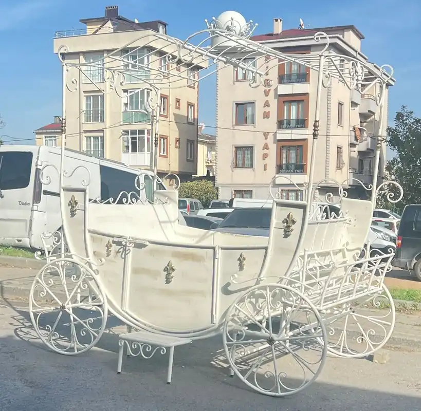 Nur Für Kurze Zeit Casa Padrino Carrozza decorativa barocca bianca - versione pesante