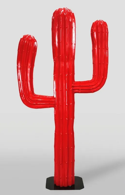 Schnäppchen Casa Padrino cactus decorativo XXL rosso / nero A. 180 cm
