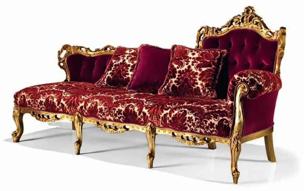 Beliebt Casa Padrino chaise longue barocco di lusso bordeaux rosso / oro 202 cm - Fatto in Italia