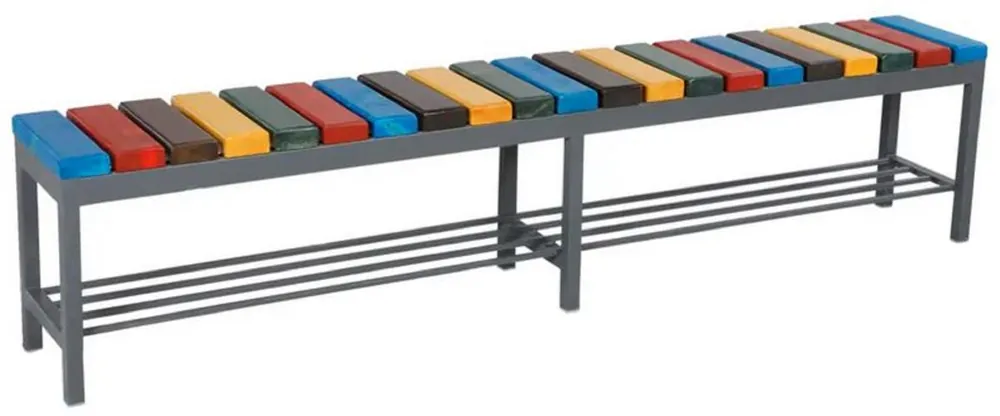 Preisknaller Casa Padrino panca da giardino panca da giardino per birra colorato / grigio 200 cm