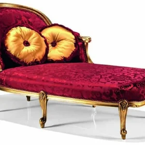 Casa Padrino chaise longue barocco di lusso bordeaux rosso / oro 160 cm - Fatto in Italia Preisknaller