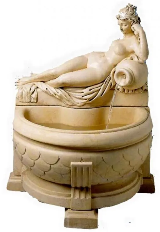 Zertifiziert Casa Padrino fontana da giardino Art Nouveau beige 78 x 62 x A. 106 cm