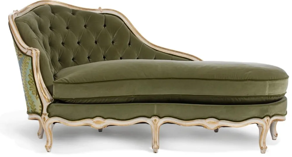 Casa Padrino chaise longue barocco di lusso verde / bianco / oro 166 cm - Fatto in Italia Schnäppchen