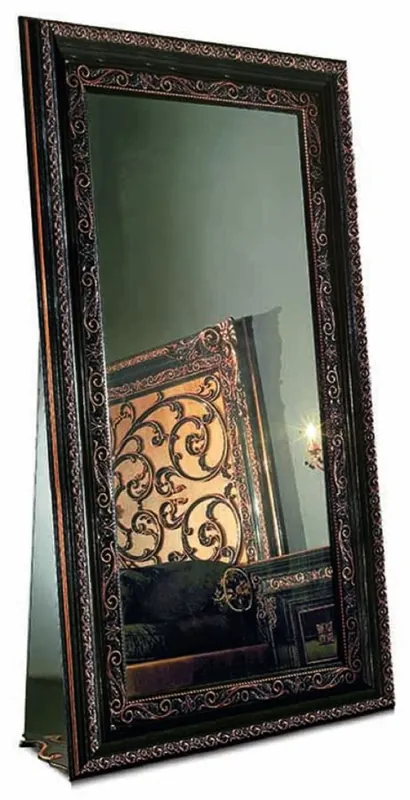 Ausverkauf Casa Padrino specchio da terra barocco di lusso nero A. 214 cm - Fatto in Italia