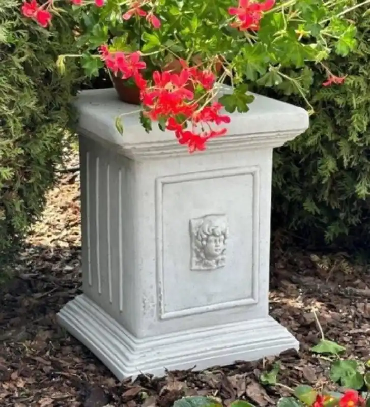 Neuheit Casa Padrino colonna decorativa da giardino barocco in pietra grigio A. 44 cm