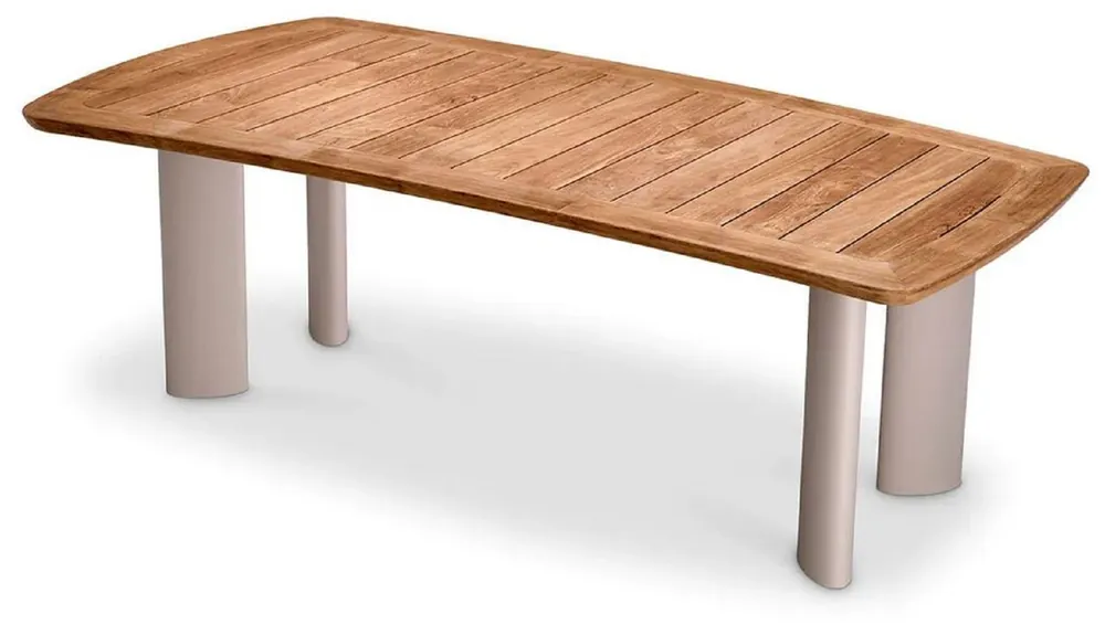 Casa Padrino tavolo da pranzo da giardino di lusso naturale / sabbia 230 cm Heißes Angebot