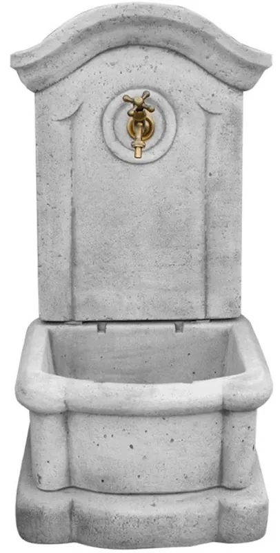 Casa Padrino fontana da parete Art Nouveau grigio / ottone antico A. 100 cm Top-Seller
