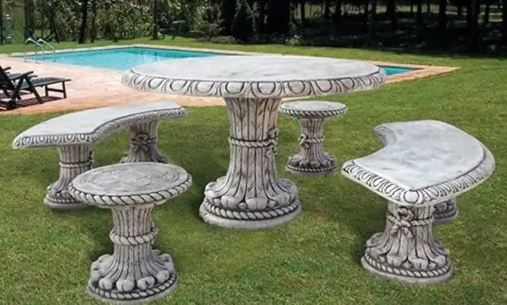 Casa Padrino set di mobili da giardino e patio barocco grigio Sonderaktion