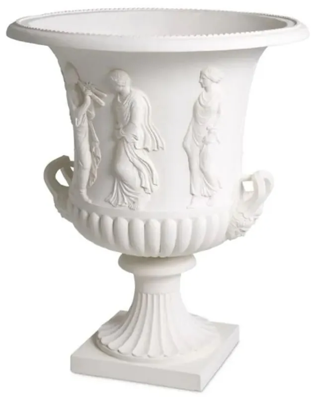 Casa Padrino vaso da fiori barocco di lusso bianco Ø 63 x A. 84 cm Beliebt
