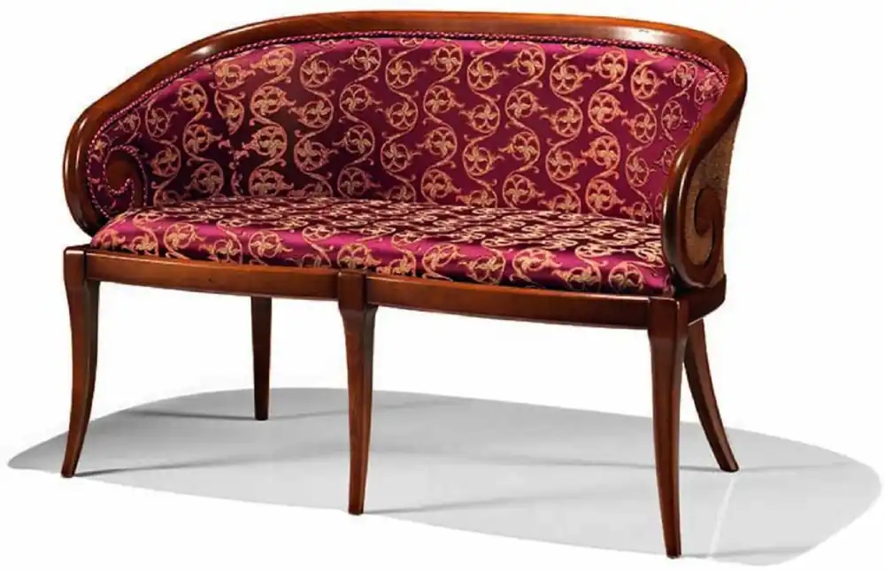 Casa Padrino divano barocco di lusso viola / marrone 121 cm - Fatto in Italia Highlight