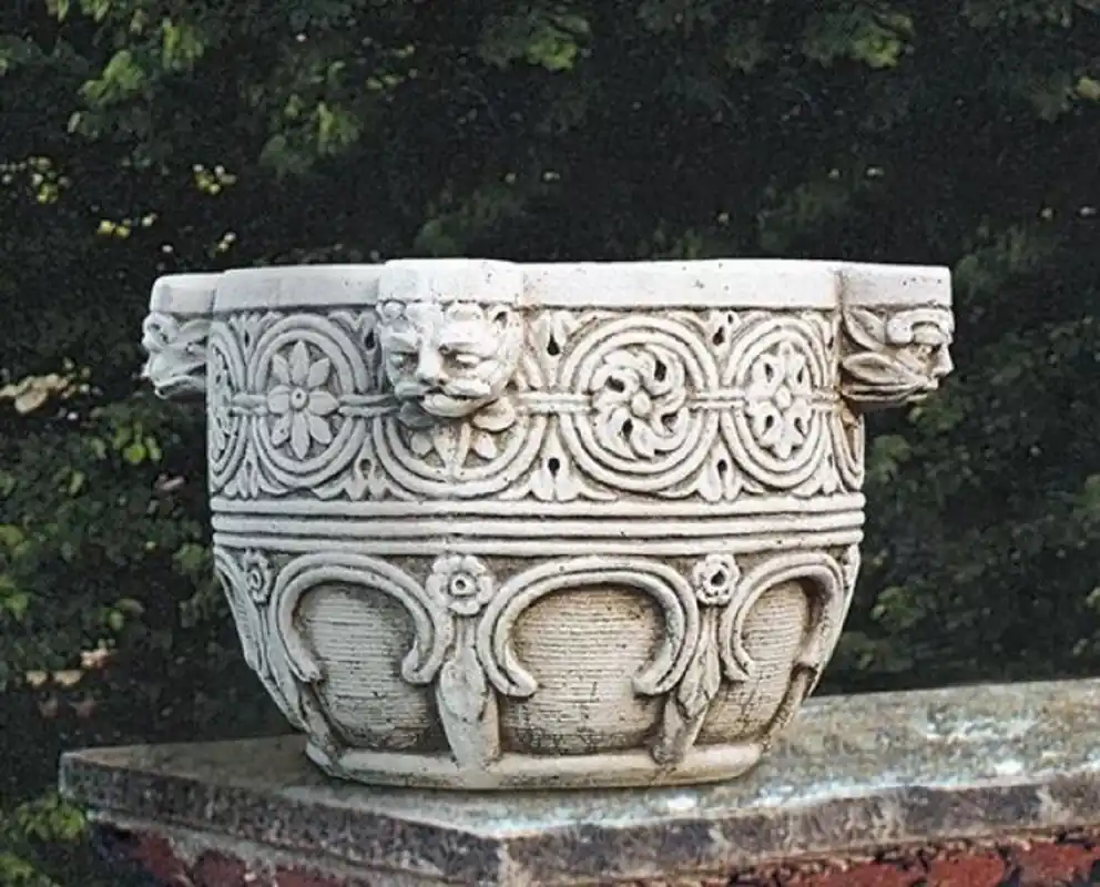 Casa Padrino vaso da fiori barocco di lusso grigio Ø 57 x A. 39 cm - Fatto in Italia Neue Kollektion