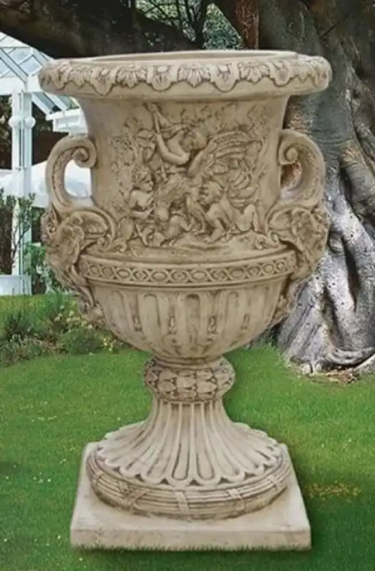 Nur Heute Casa Padrino vaso da fiori barocco di lusso beige antico Ø 85 x A. 140 cm - Fatto in Italia