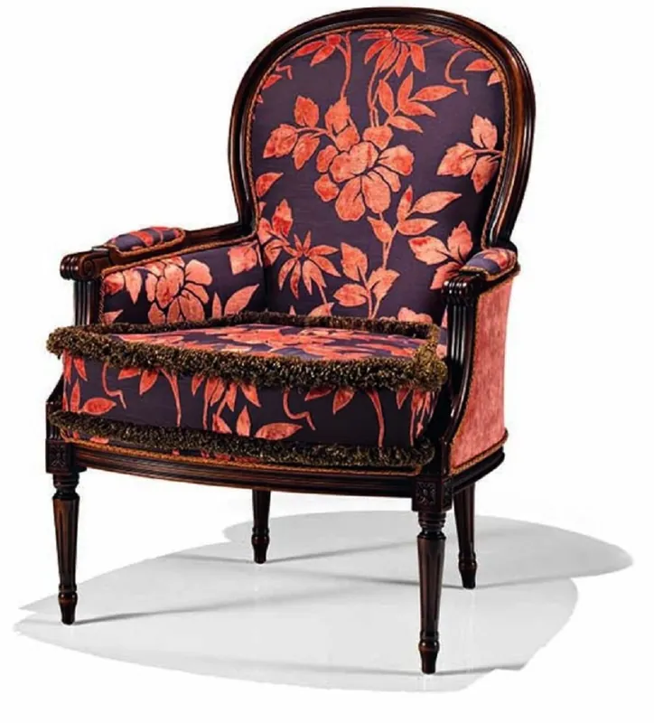 Casa Padrino poltrona barocco di lusso viola / rosso / marrone scuro - Fatto in Italia Letzte Chance