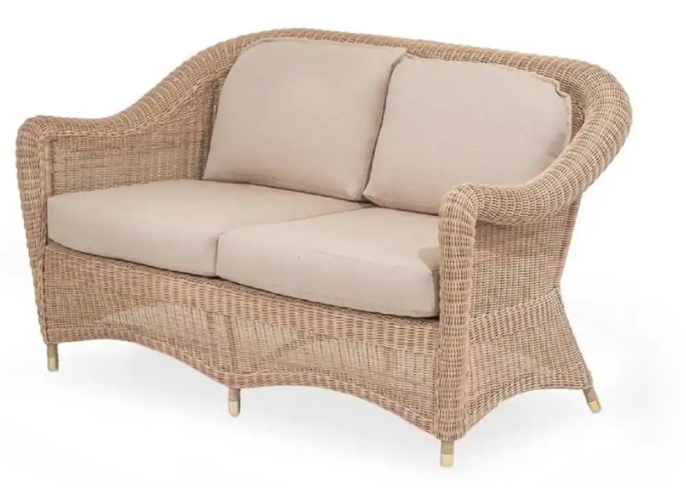 Casa Padrino divano da giardino di lusso a 2 posti naturale / beige 140 cm Finale Aktion