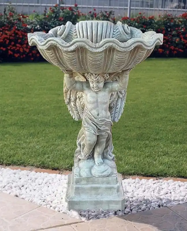 Mega-Angebot Casa Padrino vaso da fiori barocco di lusso angelo grigio A. 105 cm - Fatto in Italia