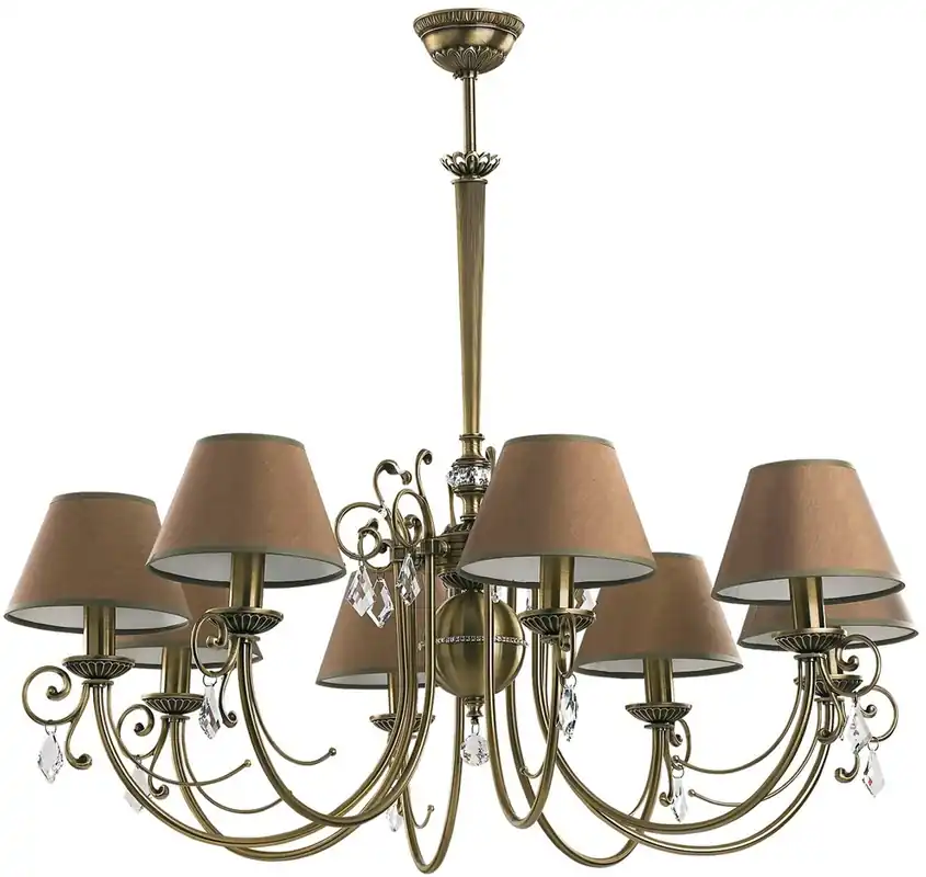 Zertifiziert Casa Padrino lampadario in cristallo barocco di lusso ottone con patina / marrone Ø 90 cm