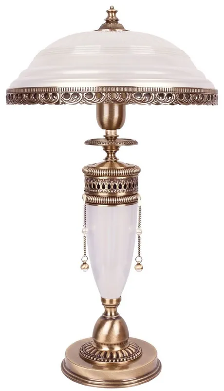 Neue Ware Casa Padrino lampada da tavolo barocco di lusso ottone con patina / bianco A. 53 cm