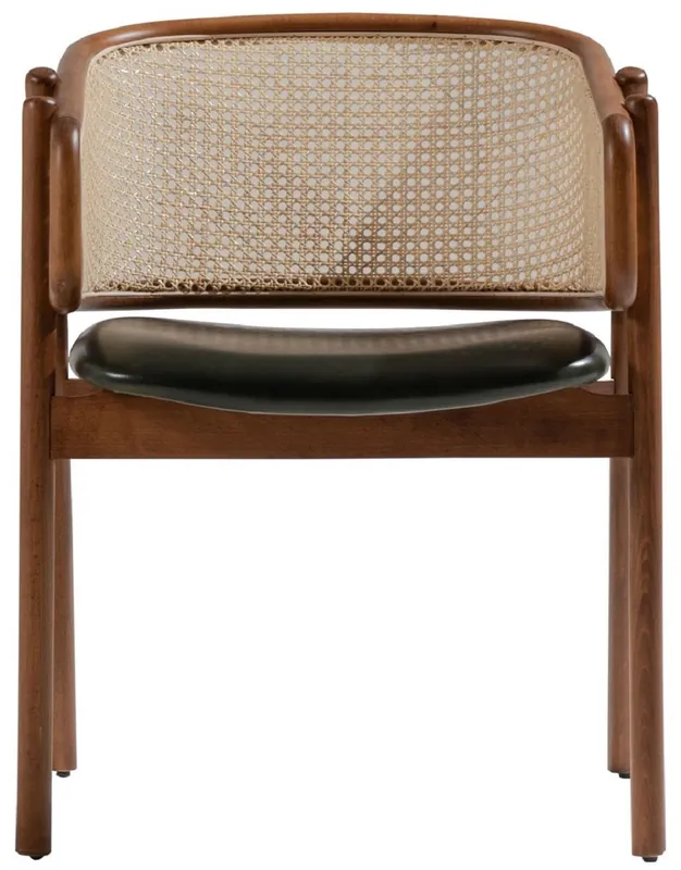 Casa Padrino sedia da pranzo di lusso con braccioli marrone / naturale / verde scuro A. 77 cm Schneller Versand