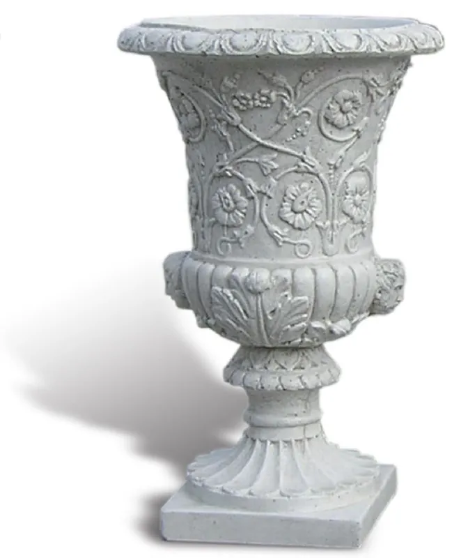 Kracherpreis Casa Padrino vaso da fiori barocco di lusso grigio chiaro antico Ø 40 x A. 60 cm - Fatto in Italia