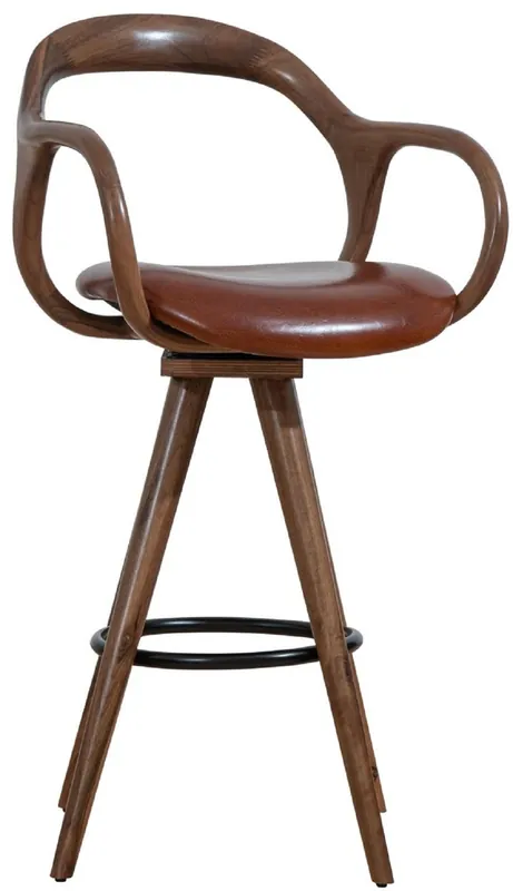 Geprüft Casa Padrino sedia bar di lusso con braccioli marrone / nero A. 108 cm